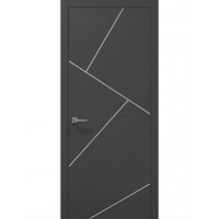 Двері Папа Карло PLATO PL-15 Темно сірий супермат, кромка АВС