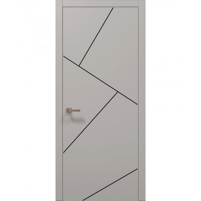 Двері Папа Карло PLATO PL-15 Світло сірий супермат, кромка АВС