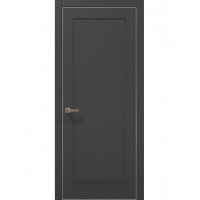Двері Папа Карло STYLE ST-01 Темно сірий супермат, кромка алюміній сірий