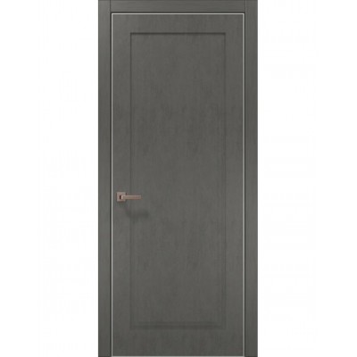Двери Папа Карло STYLE ST-01 Бетон серый, кромка алюминий серый