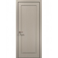 Двери Папа Карло STYLE ST-01 Дуб кремовый, кромка алюминий черный