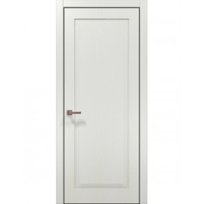 Двері Папа Карло STYLE ST-01 Ясен білий, кромка алюміній чорний