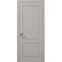 Двері Папа Карло STYLE ST-02 Світло сірий супермат, кромка алюміній сірий