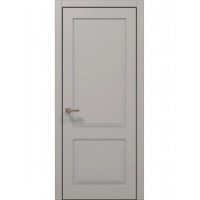 Двері Папа Карло STYLE ST-02 Світло сірий супермат, кромка алюміній чорний