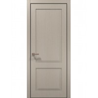 Двери Папа Карло STYLE ST-02 Дуб кремовый, кромка алюминий черный