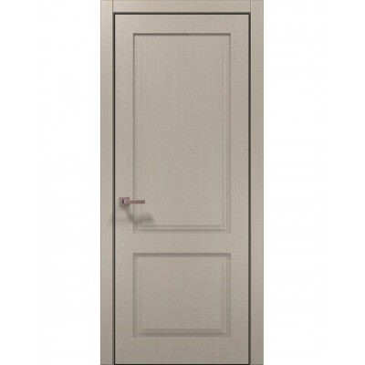 Двері Папа Карло STYLE ST-02 Дуб кремовий, кромка алюміній чорний