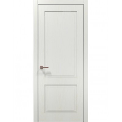 Двері Папа Карло STYLE ST-02 Ясен білий, кромка алюміній сірий