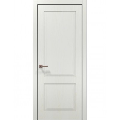 Двері Папа Карло STYLE ST-02 Ясен білий, кромка алюміній чорний