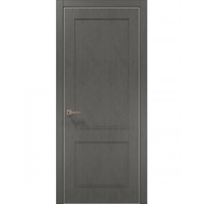 Двері Папа Карло STYLE ST-02 Бетон сірий, кромка алюміній сірий