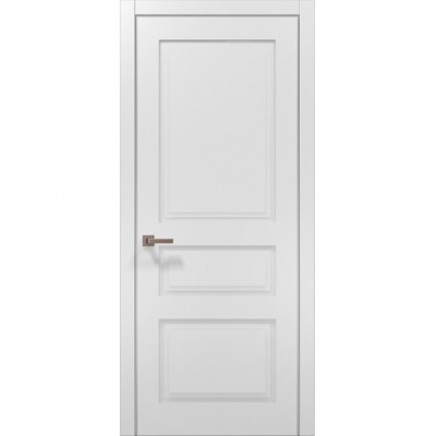 Двері Папа Карло STYLE ST-03 Білий матовий, кромка алюміній сірий