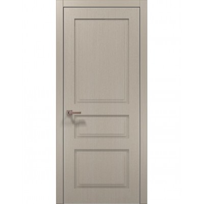 Двері Папа Карло STYLE ST-03 Дуб кремовий, кромка алюміній сірий