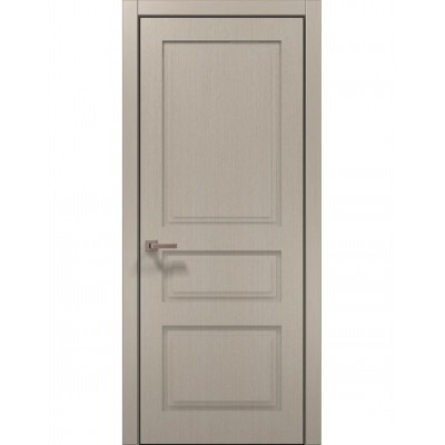 Двері Папа Карло STYLE ST-03 Дуб кремовий, кромка алюміній чорний