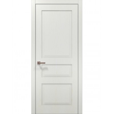 Двері Папа Карло STYLE ST-03 Ясен білий, кромка алюміній сірий