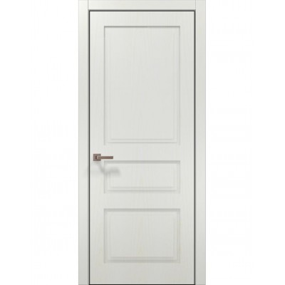 Двері Папа Карло STYLE ST-03 Ясен білий, кромка алюміній чорний