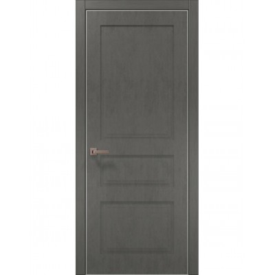 Двері Папа Карло STYLE ST-03 Бетон сірий, кромка алюміній сірий