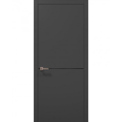 Двери Папа Карло PLATO PL-21 Темно серый супермат, кромка АВС