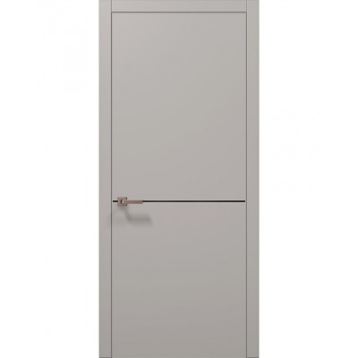 Двери Папа Карло PLATO PL-21 Светло серый супермат, кромка АВС