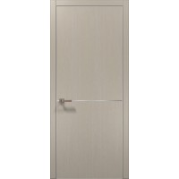Двері Папа Карло PLATO PL-21 Дуб кремовий, кромка алюміній срібло