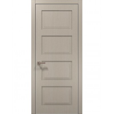 Двері Папа Карло STYLE ST-04 Дуб кремовий, кромка алюміній сірий