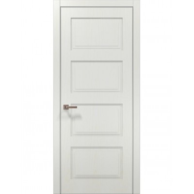 Двері Папа Карло STYLE ST-04 Ясен білий, кромка алюміній сірий