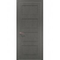Двері Папа Карло STYLE ST-04 Бетон сірий, кромка алюміній сірий