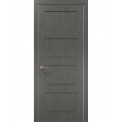 Двері Папа Карло STYLE ST-04 Бетон сірий, кромка алюміній сірий