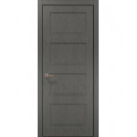 Двері Папа Карло STYLE ST-04 Бетон сірий, кромка алюміній чорний