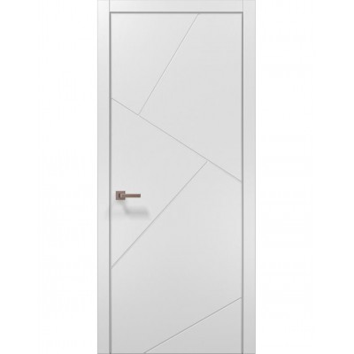 Двері Папа Карло STYLE ST-05 Білий матовий, кромка алюміній сірий