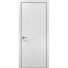 Двері Папа Карло STYLE ST-05 Білий матовий, кромка алюміній чорний