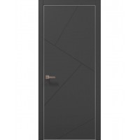 Двері Папа Карло STYLE ST-05 Темно сірий супермат, кромка алюміній сірий
