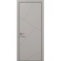 Двери Папа Карло STYLE ST-05 Светло серый супермат, кромка алюминий черный