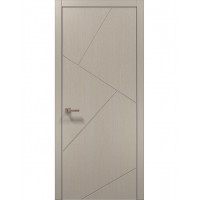 Двері Папа Карло STYLE ST-05 Дуб кремовий, кромка алюміній сірий