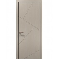 Двері Папа Карло STYLE ST-05 Дуб кремовий, кромка алюміній чорний