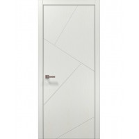 Двері Папа Карло STYLE ST-05 Ясен білий, кромка алюміній сірий