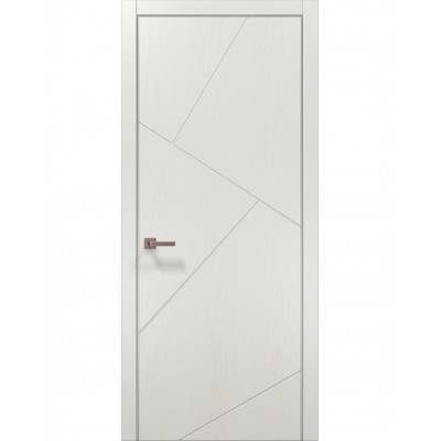 Двері Папа Карло STYLE ST-05 Ясен білий, кромка алюміній сірий