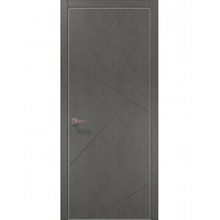 Двері Папа Карло STYLE ST-05 Бетон сірий, кромка алюміній сірий