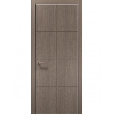 Двері Папа Карло STYLE ST-06 Дуб сірий, кромка алюміній сірий
