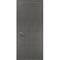 Двері Папа Карло STYLE ST-06 Бетон сірий, кромка алюміній сірий