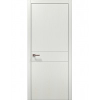 Двері Папа Карло STYLE ST-07 Ясен білий, кромка алюміній сірий