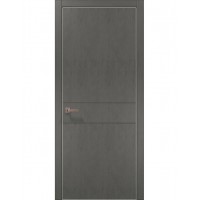Двері Папа Карло STYLE ST-07 Бетон сірий, кромка алюміній сірий