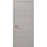 Двері Папа Карло STYLE ST-08 Світло сірий супермат, кромка алюміній сірий