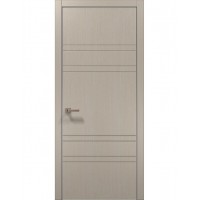 Двері Папа Карло STYLE ST-08 Дуб кремовий, кромка алюміній сірий