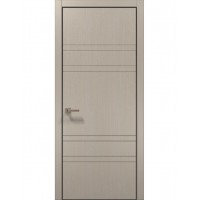 Двері Папа Карло STYLE ST-08 Дуб кремовий, кромка алюміній чорний