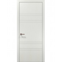Двері Папа Карло STYLE ST-08 Ясен білий, кромка алюміній сірий