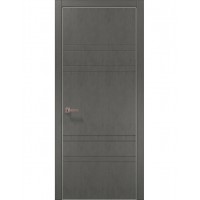 Двері Папа Карло STYLE ST-08 Бетон сірий, кромка алюміній сірий