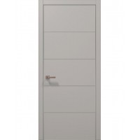 Двери Папа Карло STYLE ST-09 Светло серый супермат, кромка алюминий серый