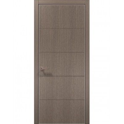 Двері Папа Карло STYLE ST-09 Дуб сірий, кромка алюміній сірий