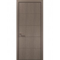 Двери Папа Карло STYLE ST-09 Дуб серый, кромка алюминий черный