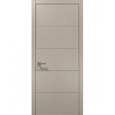 Двери Папа Карло STYLE ST-09 Дуб кремовый, кромка алюминий серый