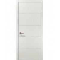 Двері Папа Карло STYLE ST-09 Ясен білий, кромка алюміній сірий